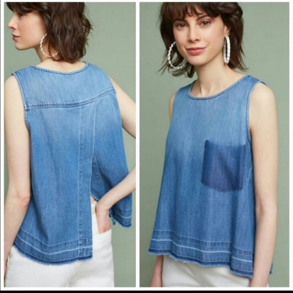 Anthropologie Tops - 💜5/$25 Anthropologie Cloth & Stone denim size S